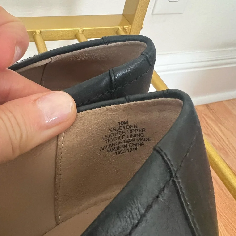 EasySpirit Black Leather Loafers